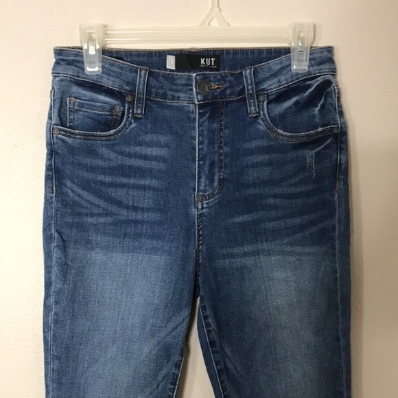 Kut from the kloth skinny denim jeans with fold up ankle size 2 - Picture 3 of 12